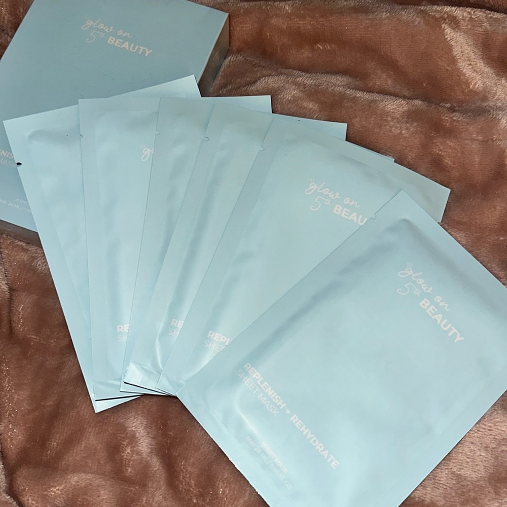 Glow on 5th Beauty- 6 pk Replenish + Rehydrate Sheet Mask